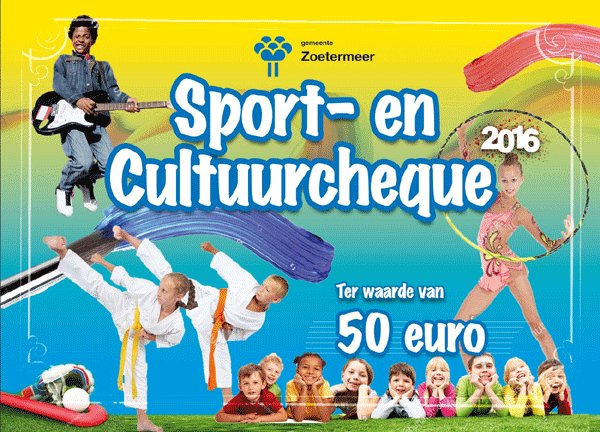 Sport en Cultuurcheque 2016